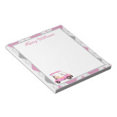 ピンクウォーターカラーゴルフカート名 ノートパッド (アングル)