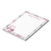 ピンクウォーターカラーゴルフカート名 ノートパッド (回転)