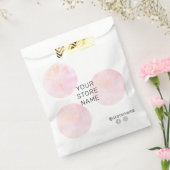 ピンクウォーターカラーサークルSNSブティック フェイバーバッグ (封をした状態)