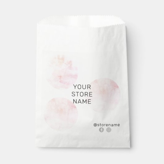 ピンクウォーターカラーサークルSNSブティック フェイバーバッグ (正面)