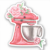 ピンクウォーターカラースタンドミキサー シール (正面)