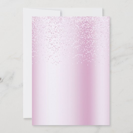 ピンクウォーターカラーダックベビーシャワー招待状 招待状 (裏面)