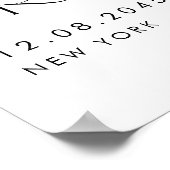 ピンクウォーターカラーダリア春ベビーブランチウェルカム ポスター (角)