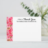 ピンクウォーターカラーチューリップサンキューフラットカード サンキューカード (スタンド正面)