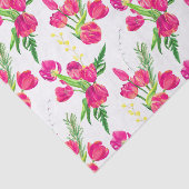 ピンクウォーターカラーチューリップティッシュペーパー 薄葉紙 (詳細)