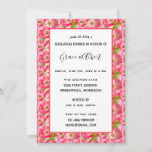 ピンクウォーターカラーチューリップリハーサルディナー招待状 招待状 (正面)