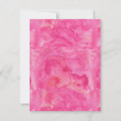 ピンクウォーターカラーツリーオブライフ披露宴 招待状 (裏面)