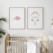 ピンクウォーターカラーテニス名前をカスタムするセット2ポスター