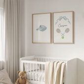 ピンクウォーターカラーテニス名前をカスタムするセット2ポスター