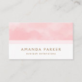 ピンクウォーターカラートレンディースパブティック美しいスタイリスト 名刺 (正面)