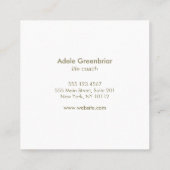 ピンクウォーターカラートンボのロゴホリスティックヒーラー スクエア名刺 (裏面)