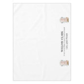 ピンクウォーターカラードアスパニエル犬実在エステートビジネス テーブルクロス (正面)