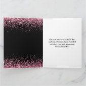 ピンクウォーターカラードレスグラムエッジスイート16誕生日 カード (内部)