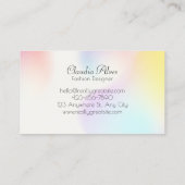 ピンクウォーターカラードレスファッションデザイナー 名刺 (裏面)