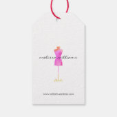 ピンクウォーターカラードレスマネキンファッションブティック ギフトタグ (裏面)