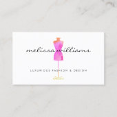 ピンクウォーターカラードレスマネキンファッションブティック 名刺 (正面)