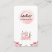 ピンクウォーターカラードレスマネキン 名刺 (正面)