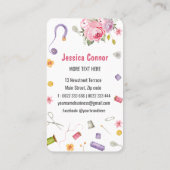 ピンクウォーターカラードレスマネキン 名刺 (裏面)