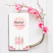 ピンクウォーターカラードレスマネキン 名刺