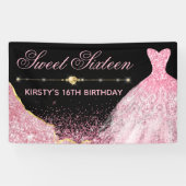 ピンクウォーターカラードレス&グラムエッジスイート16 横断幕 (横)