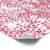 ピンクウォーターカラードレス&グラムエッジ誕生日 ポスター (角)