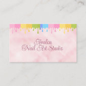 ピンクウォーターカラーネイアアートスタジオ 名刺 (正面)