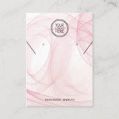 ピンクウォーターカラーネックレスイヤリング表示カード コーリングカード (正面)