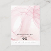 ピンクウォーターカラーネックレスイヤリング表示カード コーリングカード (裏面)