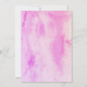 ピンクウォーターカラーハウスウォーミングパーティの招待状 招待状 (裏面)