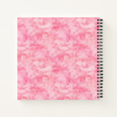 ピンクウォーターカラーハロービューティフルハート ノートブック (裏面)