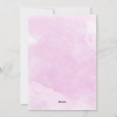 ピンクウォーターカラーハートバレンタイン シーズンカード (裏面)