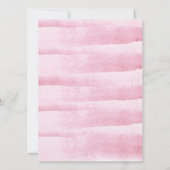ピンクウォーターカラーハート結婚式招待状 招待状 (裏面)