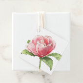ピンクウォーターカラーバラギフトラベル フェイバータグ (インサイチュ)