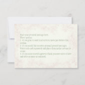 ピンクウォーターカラーバラセージグリーンブライダルシャワー サンキューカード (裏面)