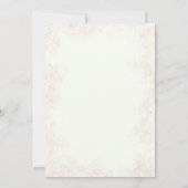 ピンクウォーターカラーバラセージグリーンブライダルシャワー 招待状 (裏面)