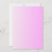 ピンクウォーターカラーバルーン赤ちゃんシャワー 招待状 (裏面)