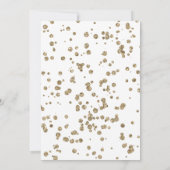 ピンクウォーターカラーバルーン金ゴールド紙吹雪誕生日 招待状 (裏面)