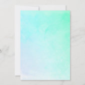 ピンクウォーターカラーバレエプリンセスベビーシャワー 招待状 (裏面)