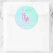 ピンクウォーターカラーバレエ結婚シューズありがとう ラウンドシール (バッグ)