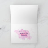ピンクウォーターカラーバレエ靴ありがとう サンキューカード (内部)