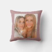 ピンクウォーターカラーパステルレインボー |写真と名前 クッション (裏面)