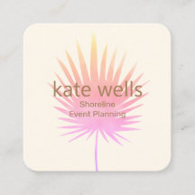 ピンクウォーターカラーパームブランチトロピカルイベントプランナー