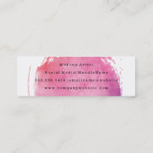 ピンクウォーターカラーファンシー文字 スキニー名刺 (裏面)