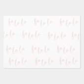 ピンクウォーターカラーフラミンゴファララパターンギフト ラッピングペーパーシート (正面3)