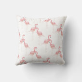 ピンクウォーターカラーフラミンゴ装飾用クッション クッション (裏面)