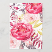 ピンクウォーターカラーフラワーリース結婚式 プログラム (裏面)