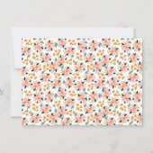 ピンクウォーターカラーフローラガーデンパーソナライズされた ノートカード (裏面)