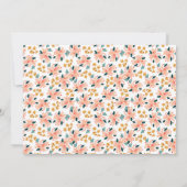 ピンクウォーターカラーフローラガーデンベビーシャワー サンキューカード (裏面)