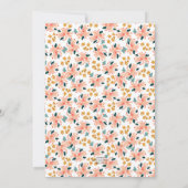 ピンクウォーターカラーフローラガーデンベビーシャワー 招待状 (裏面)