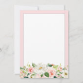 ピンクウォーターカラーフローラクインセアニラ日付を保存 セーブザデート (裏面)